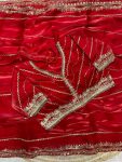 LUXURY PURE JIMMY CHOO SATIN SEQUENCE ZARI WORK SAREE WITH STITCHED BLOUSE WEDDING WEAR WHOLESALE PRICE ETHNIC GARMENT (9)