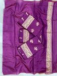 LUXURY SOFT LICHI SILK JACQUARD WORK SAREE WITH UNSTITCHED BLOUSE OFFICE WEAR WHOLESALE PRICE ETHNIC GARMENT (2)