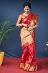 LUXURY SOFT LICHI SILK JACQUARD WORK SAREE WITH UNSTITCHED BLOUSE RECEPTION WEARWHOLESALE PRICE ETHNIC GARMENT (1)