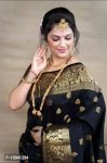 LUXURY SOFT LICHI SILK JACQUARD WORK SAREE WITH UNSTITCHED BLOUSE RECEPTION WEARWHOLESALE PRICE ETHNIC GARMENT (11)