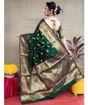 LUXURY SOFT LICHI SILK JACQUARD WORK SAREE WITH UNSTITCHED BLOUSE RECEPTION WEARWHOLESALE PRICE ETHNIC GARMENT (4)