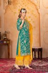 MODERN FUAX GEORGETTE EMBROIDERY SEQUENCE WORK TOP PALAZZO WITH DUPATTA WEDDING WEAR WHOLESALE PRICE ETHNIC GARMENT (39)