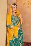 MODERN FUAX GEORGETTE EMBROIDERY SEQUENCE WORK TOP PALAZZO WITH DUPATTA WEDDING WEAR WHOLESALE PRICE ETHNIC GARMENT (39)