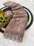 MODERN GEORGETTE SIMMER BANDHANI PRINT EMBROIDERY WORK SAREE WITH UNSTITCHED BLOUSE FORMAL WEAR WHOLESALE PRICE ETHNIC GARMENT (20)