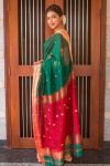 MODERN LICHI SILK JACQUARD BORDER WORK SAREE WITH UNSTITCHED BLOUSE FESTIVE WEAR WHOLESALE PRICE ETHNIC GARMENT (3)