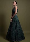 MODERN NET SEQUENCE THREAD & DORI WORK LEHENGA CHOLI WITH DUPATTA WEDDING WEAR WHOLESALE PRICE ETHNIC GARMENT (9)