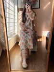 MODERN PURE NATURAL ROMAN SILK DIGITAL PRINT WITH EMBROIDERY SEQUENCE WORK TOP PALAZZO SET DAILY WEAR WHOLESALE PRICE ETHNIC GARMENT (8)