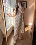 MODERN PURE NATURAL ROMAN SILK DIGITAL PRINT WITH EMBROIDERY SEQUENCE WORK TOP PALAZZO SET DAILY WEAR WHOLESALE PRICE ETHNIC GARMENT (8)