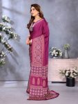 MODERN SEMI GAJI AJRAKH LAGDI WORK SAREE WITH UNSTITCHED BLOUSE WEDDING WEAR WHOLESALE PRICE ETHNIC GARMENT (23)