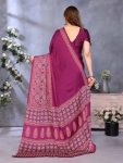 MODERN SEMI GAJI AJRAKH LAGDI WORK SAREE WITH UNSTITCHED BLOUSE WEDDING WEAR WHOLESALE PRICE ETHNIC GARMENT (23)