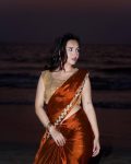 MODERN SOFT FANDY CHIFFON SEQUENCE LACE BORDER SAREE WITH UNSTITCHED BLOUSE CASUAL WEAR WHOLESALE PRICE ETHNIC GARMENT (3)