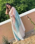 MODERN SOFT GEORGETTE SHADED SEQWANCE WORK SAREE WITH UNSTITCHED BLOUSE PARTY WEAR WHOLESALE PRICE ETHNICGARMENT (5)