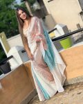 MODERN SOFT GEORGETTE SHADED SEQWANCE WORK SAREE WITH UNSTITCHED BLOUSE PARTY WEAR WHOLESALE PRICE ETHNICGARMENT (5)