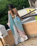 MODERN SOFT GEORGETTE SHADED SEQWANCE WORK SAREE WITH UNSTITCHED BLOUSE PARTY WEAR WHOLESALE PRICE ETHNICGARMENT (5)