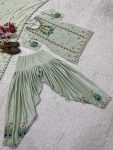 MOST PICKED CHINON SILK EMBROIDERY SEQUENCE WORK TOP DHOTI SALWAR WITH DUPATTA FESTIVE WEAR WHOLESALE PRICE ETHNIC GARMENT (4)