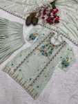 MOST PICKED CHINON SILK EMBROIDERY SEQUENCE WORK TOP DHOTI SALWAR WITH DUPATTA FESTIVE WEAR WHOLESALE PRICE ETHNIC GARMENT (4)