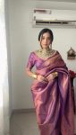 MOST PICKED COTTON SILK WEAVING WORK SAREE WITH UNSTITCHED BLOUSE WHOLESALE PRICE ETHNIC GARMENT (6)