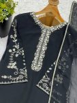 MOST PICKED FAUX GEORGETTE EMBROIDERY SEQUENCE WORK TOP PATIYALA WITH DUPATTA PARTY WEAR WHOLESALE PRICE ETHNIC GARMENT (3)