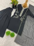 MOST PICKED FAUX GEORGETTE EMBROIDERY SEQUENCE WORK TOP PATIYALA WITH DUPATTA PARTY WEAR WHOLESALE PRICE ETHNIC GARMENT (3)