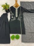 MOST PICKED FAUX GEORGETTE EMBROIDERY SEQUENCE WORK TOP PATIYALA WITH DUPATTA PARTY WEAR WHOLESALE PRICE ETHNIC GARMENT (3)