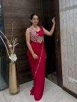 MOST PICKED HEAVY RANGOLI EMBROIDERY CODING WORK READY TO WEAR SAREE WITH STITCHED BLOUSE PARTY WEAR WHOLESALE PRICE ETHNIC GARMENT (6)