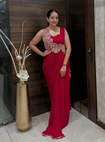 MOST PICKED HEAVY RANGOLI EMBROIDERY CODING WORK READY TO WEAR SAREE WITH STITCHED BLOUSE RANI