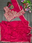MOST PICKED HEAVY RANGOLI EMBROIDERY CODING WORK READY TO WEAR SAREE WITH STITCHED BLOUSE PARTY WEAR WHOLESALE PRICE ETHNIC GARMENT (6)