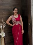 MOST PICKED HEAVY RANGOLI EMBROIDERY CODING WORK READY TO WEAR SAREE WITH STITCHED BLOUSE PARTY WEAR WHOLESALE PRICE ETHNIC GARMENT (6)
