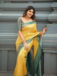 MOST PICKED LICHI SILK WEAVING WORK SAREE WITH UNSTITCHED BLOUSE WEDDING WEAR WHOLESALE PRICE ETHNIC GARMENT (1)
