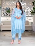 MOST PICKED NET EMBROIDERY WORK TOP BOTTOM WITH DUPATTA FESTIVE WEAR WHOLESALE PRICE ETHNIC GARMENT (14)