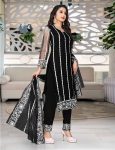 MOST PICKED NET EMBROIDERY WORK TOP BOTTOM WITH DUPATTA FESTIVE WEAR WHOLESALE PRICE ETHNIC GARMENT (16)