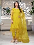 MOST PICKED NET EMBROIDERY WORK TOP BOTTOM WITH DUPATTA FESTIVE WEAR WHOLESALE PRICE ETHNIC GARMENT (2)