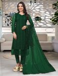 MOST PICKED NET EMBROIDERY WORK TOP BOTTOM WITH DUPATTA FESTIVE WEAR WHOLESALE PRICE ETHNIC GARMENT (24)
