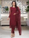 MOST PICKED NET EMBROIDERY WORK TOP BOTTOM WITH DUPATTA FESTIVE WEAR WHOLESALE PRICE ETHNIC GARMENT (31)