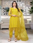 MOST PICKED NET EMBROIDERY WORK TOP BOTTOM WITH DUPATTA FESTIVE WEAR WHOLESALE PRICE ETHNIC GARMENT (2)
