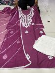 MOST PICKED RAYON COTTON CHIKANKARI STYLE EMBROIDERY WORK TOP BOTTOM WITH DUPATTA FESTIVE WEAR WHOLESALE PRICE ETHNIC GARMENT (5)