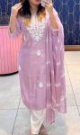 MOST PICKED RAYON COTTON CHIKANKARI STYLE EMBROIDERY WORK TOP BOTTOM WITH DUPATTA FESTIVE WEAR WHOLESALE PRICE ETHNIC GARMENT (8)