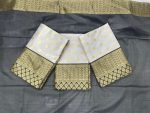 MOST PICKED SOFT LICHI SILK JACQUARD WORK SAREE WITH UNSTITCHED BLOUSE FESTIVAL WEAR WHOLESALE PRICE ETHNIC GARMENT (5)