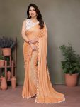 MOST TRENDING SATIN POLYESTER ZARI PLAIN SAREE WITH EMBROIDERY WORK UNSTITCHED BLOUSE PARTY WEAR WHOLESALE PRICE ETHNIC GARMENT (6)