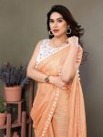 MOST TRENDING SATIN POLYESTER ZARI PLAIN SAREE WITH EMBROIDERY WORK UNSTITCHED BLOUSE PARTY WEAR WHOLESALE PRICE ETHNIC GARMENT (6)