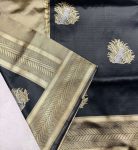 NEW AARIVAL BANARASI SOFT SILK SAREE WEAVING WORK SAREE WITH UNSTITCHED BLOUSE PARTY WEAR WHOLESALE PRICE ETHNIC GARMENT (11)