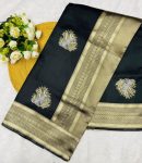 NEW AARIVAL BANARASI SOFT SILK SAREE WEAVING WORK SAREE WITH UNSTITCHED BLOUSE PARTY WEAR WHOLESALE PRICE ETHNIC GARMENT (11)