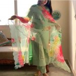 NEW ARRIVAL ART SILK PLAIN TOP BOTTOM WITH DIGITAL PRINTED DUPATTA SEA GREEN