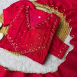 NEW ARRIVAL CHANDERI COTTON HAND WORK ANARKALI GOWN BOTTOM WITH DUPATTA FESTIVE WEAR WHOLESALE PRICE ETHNIC GARMENT (5)