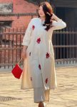 NEW ARRIVAL CHANDERI EMBROIDERY WORK TOP BOTTOM SET CASAUL WEAR WHOLESALE PRICE ETHNIC GARMENT (3)
