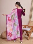 NEW ARRIVAL CHANDERI EMBROIDERY WORK TOP BOTTOM WITH DUPATTA FESTIVE WEAR WHOLESALE PRICE ETHNIC GARMENT (12)
