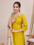 NEW ARRIVAL CHANDERI EMBROIDERY WORK TOP BOTTOM WITH DUPATTA FESTIVE WEAR WHOLESALE PRICE ETHNIC GARMENT (16)