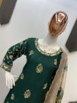 NEW ARRIVAL CHINON EMBROIDERY SEQUENCE WORK TOP SHARARA WITH DUPATTA FESTIVE WEAR WHOLESALE PRICE ETHNIC GARMENT (2)