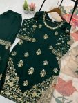 NEW ARRIVAL CHINON EMBROIDERY SEQUENCE WORK TOP SHARARA WITH DUPATTA FESTIVE WEAR WHOLESALE PRICE ETHNIC GARMENT (2)
