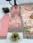 NEW ARRIVAL CHINON SILK DIGITAL PRINT WORK TOP BOTTOM WITH DUPATTA FESTIVE WEAR WHOLESALE PRICE ETHNIC GARMENT (4)